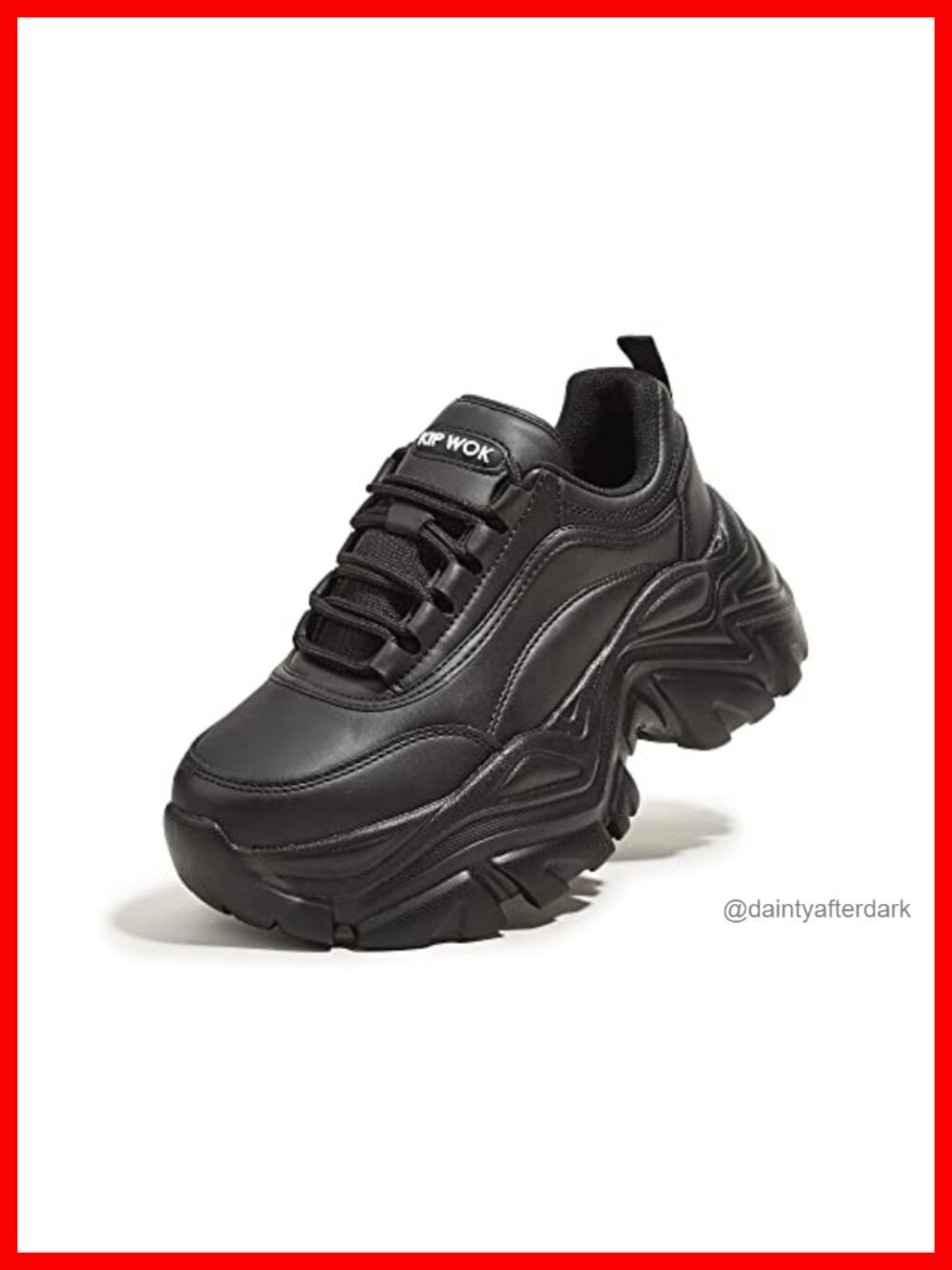 Chunky Platform Sneakers Women Faux Leather Wedge Walking Shoes Comfortable